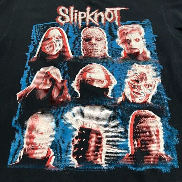 Slipknot Band Tee Faded Black Semi Distressed W.A.N.Y.K Tour 2019 Size Medium - Picture 3 of 11